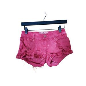 Hollister Womens Low Rise Distressed Denim Short-Shorts Size 00